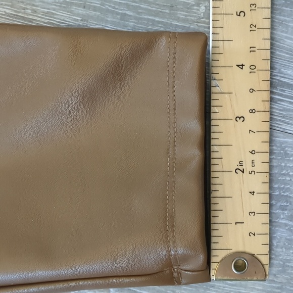 Gap Faux Leather Pants Women's Size Large Tan Skinny 31X27 - Picture 8 of 9